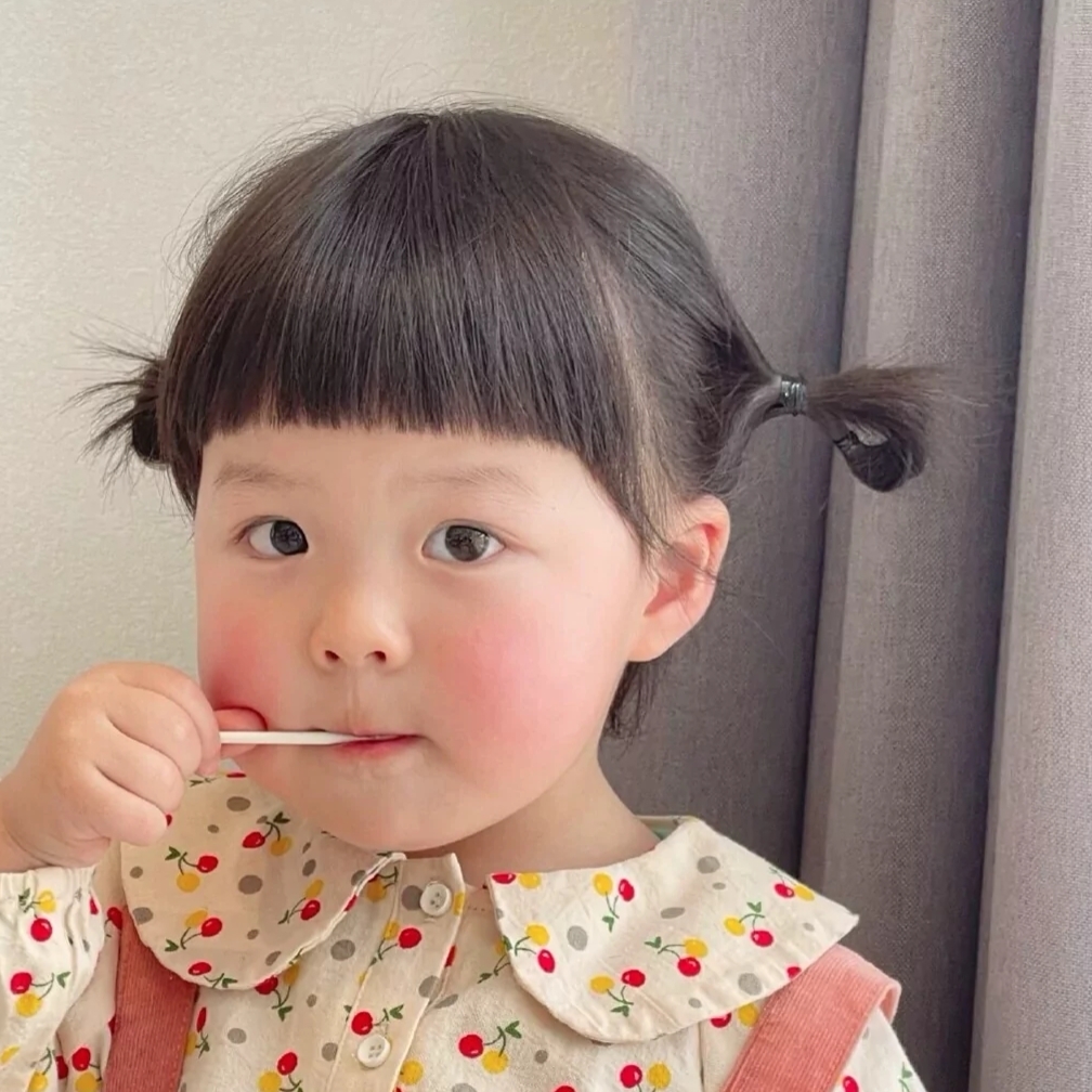 萌娃头像女生可爱萌图卡通,微信头像可爱小女孩萌娃卡通呆萌