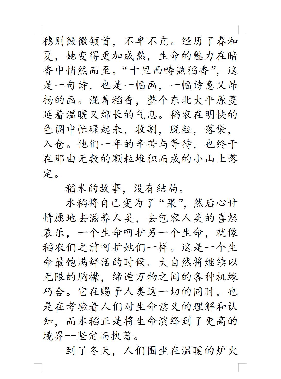 获奖作文《稻米的故事》，充满希望的稻田，老师：想象力很强