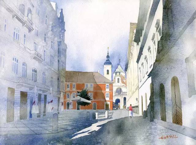 世界顶级水彩画家作品欣赏,世界水彩画大师三巨头的作品欣赏