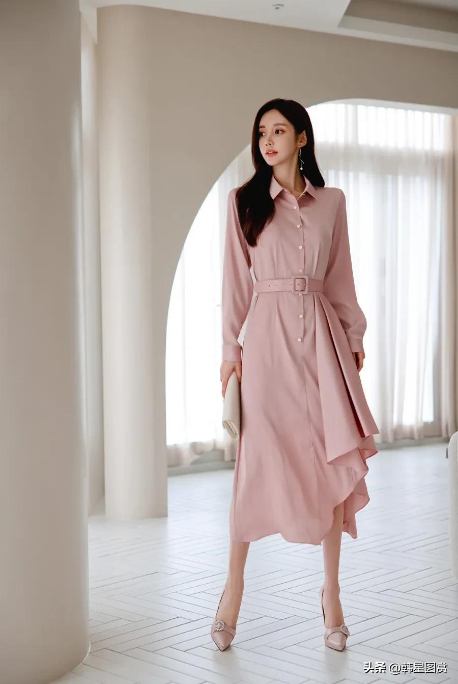 RO姜红糖罐赤色玫瑰长款雪纺裙（35）