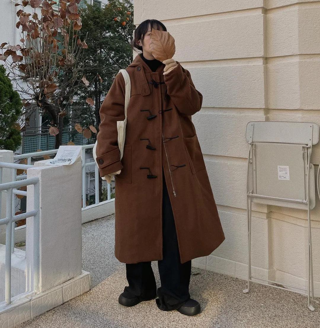 2020韩国流行穿搭大衣,韩系女装秋冬高级感大衣