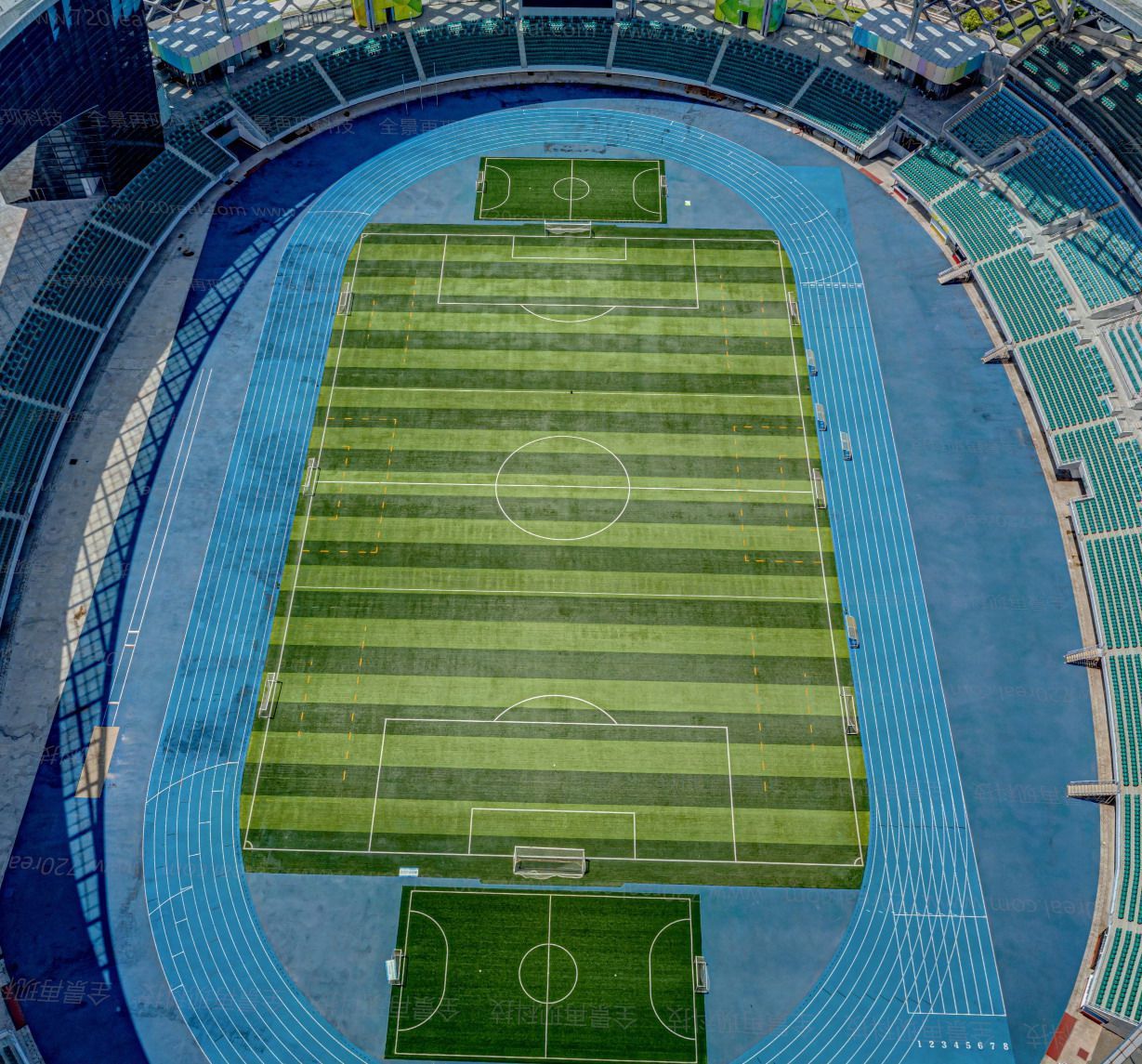 深圳湾体育中心拍照,高楼俯瞰深圳湾体育中心