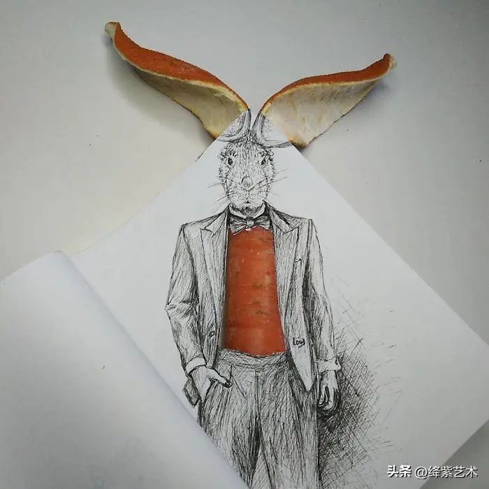 这位“懒”插画家，画画只画一半，剩下的交给照相机