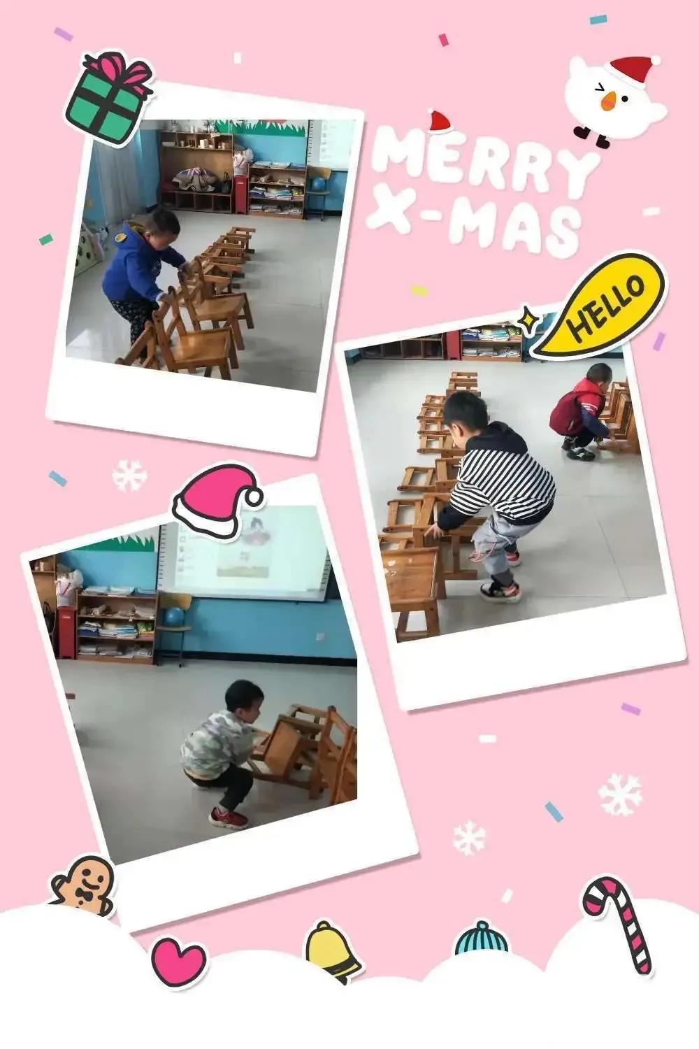 天宫寺镇西王各庄幼儿园《我和桌椅做游戏》主题活动