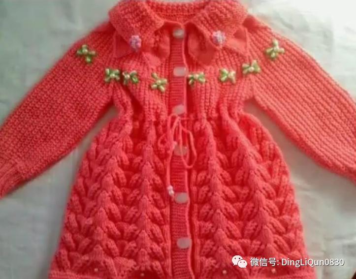 最新款女童开衫毛衣编织图片,针织洋气儿童毛衣