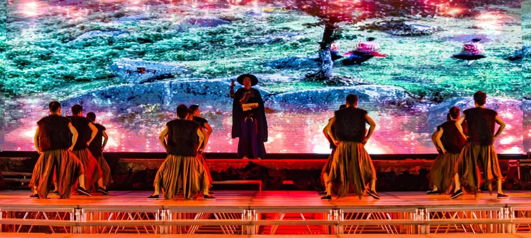 峨边黑竹沟篝火晚会,火把节彝族打歌展演