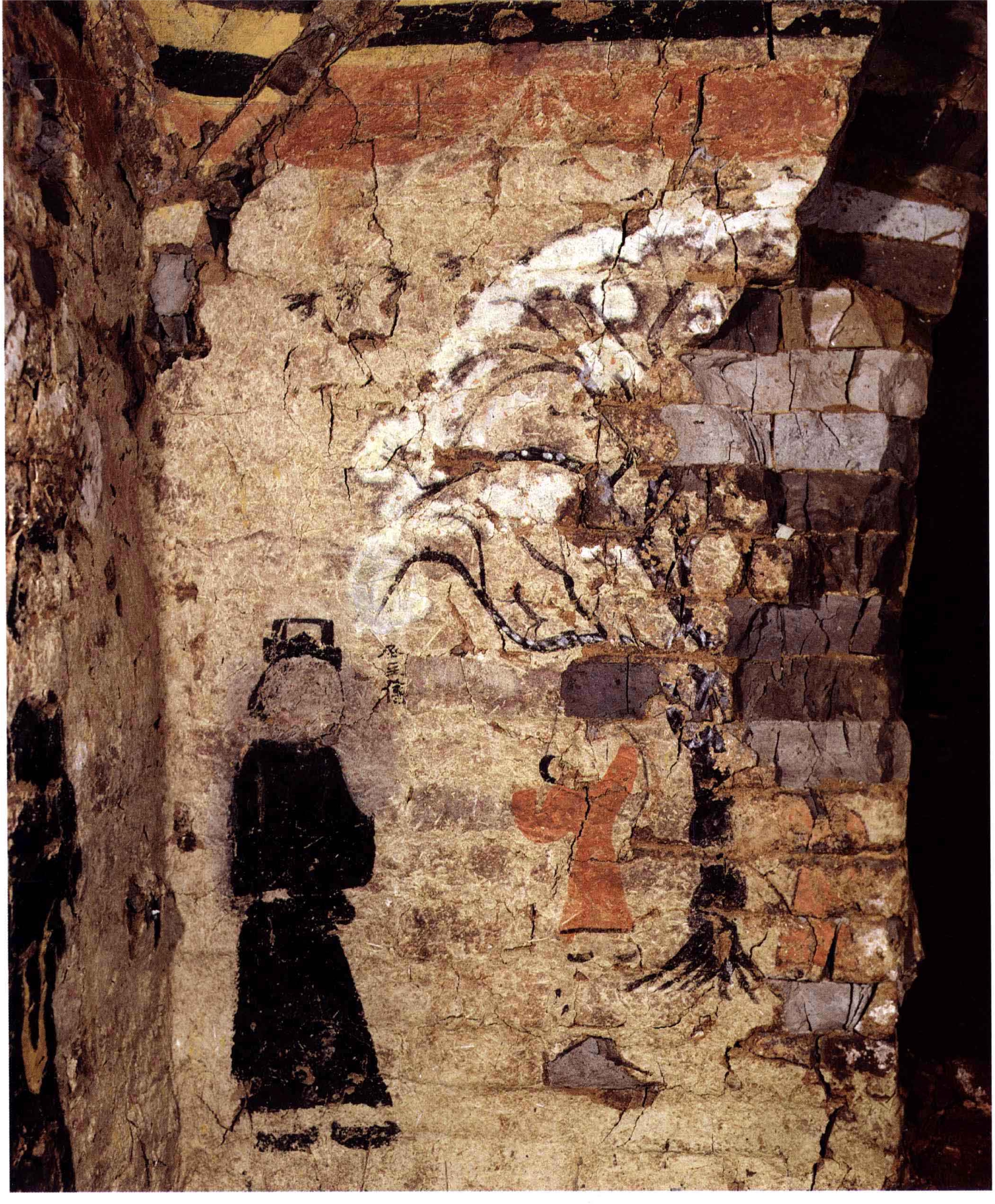 河南出土壁画图片,陕西出土古代壁画展