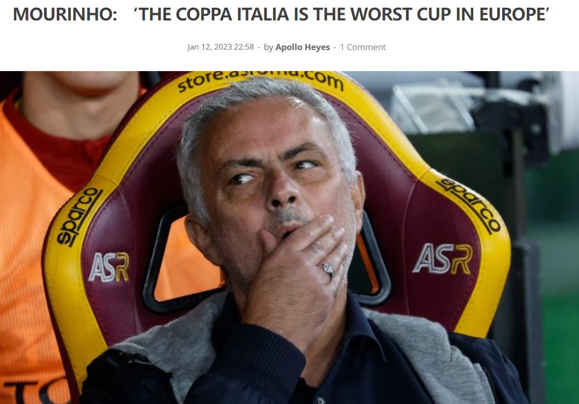 穆里尼奥执教皇马输得最惨一次,穆里尼奥罗马输球