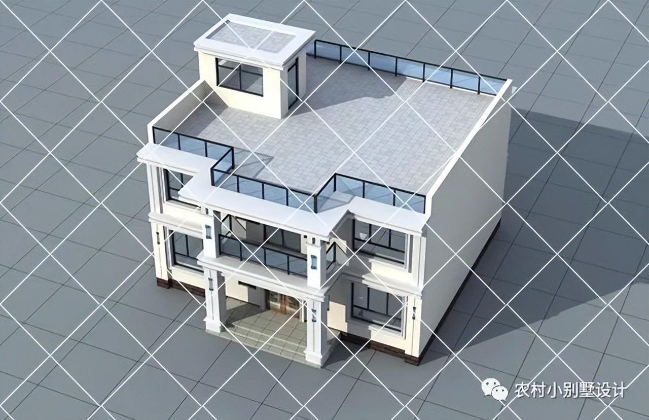 实用农村二层半平顶别墅图片,农村最流行的两层平顶别墅