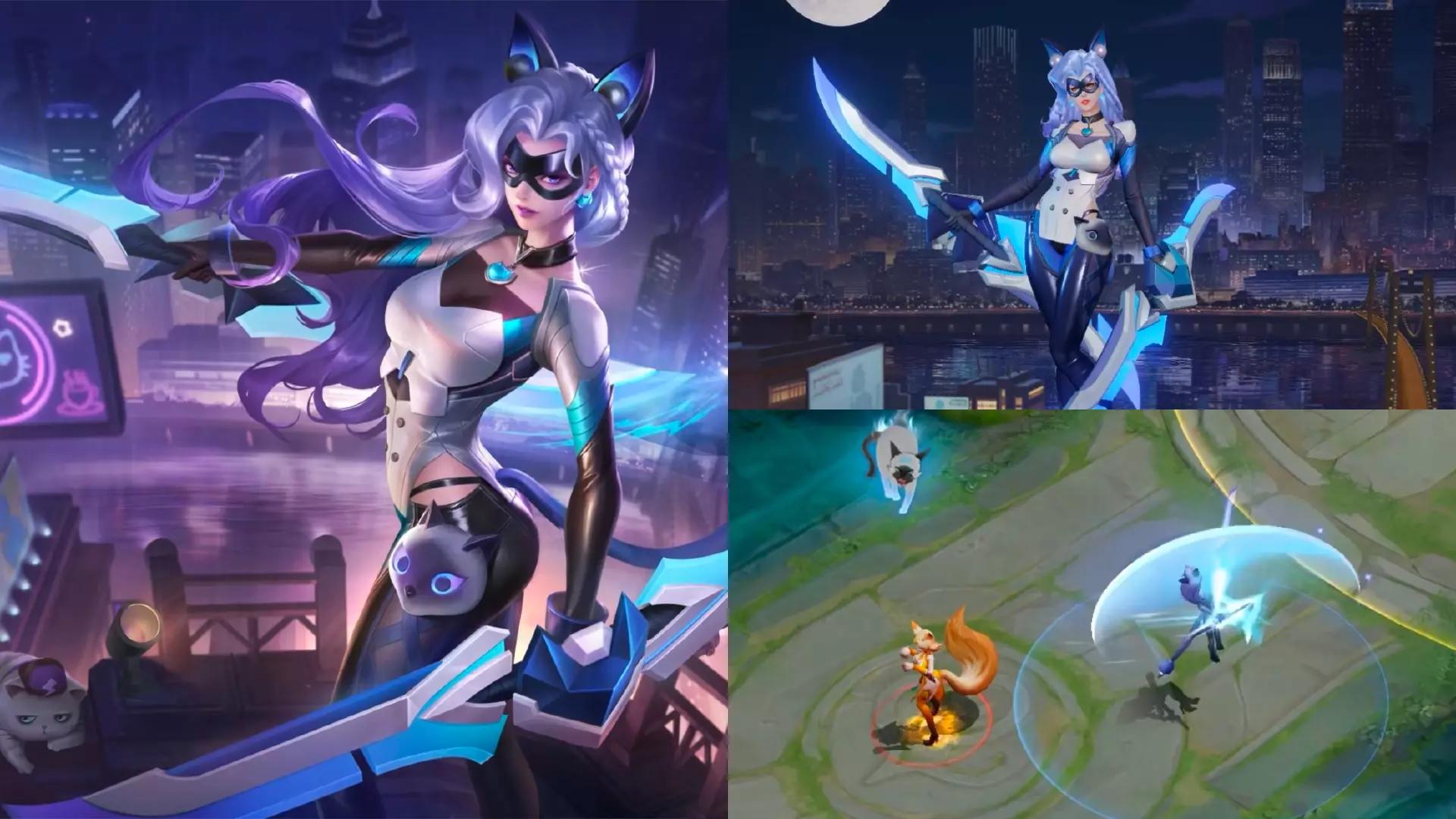 阿轲暗夜猫娘星元特效对比,阿轲暗夜猫娘星元史诗入场海报