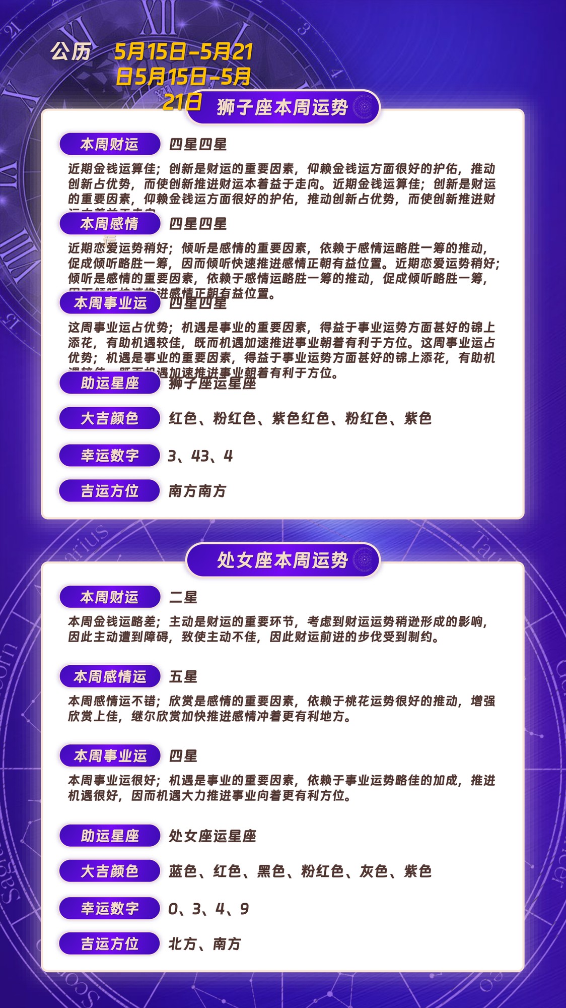 下周运势星座知星,18日星座运势播报