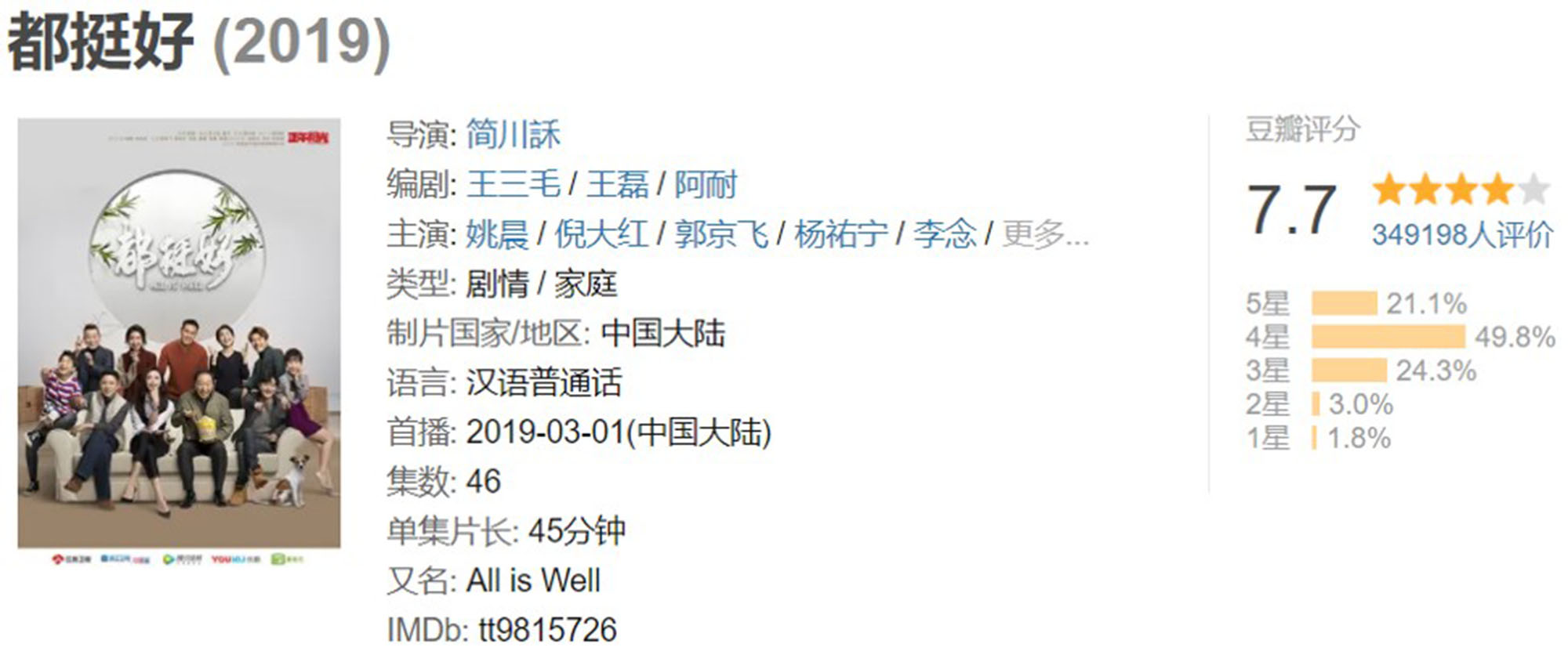 25部值得看三遍的高分国产电视剧,2015-2020国产高分爱情电视剧