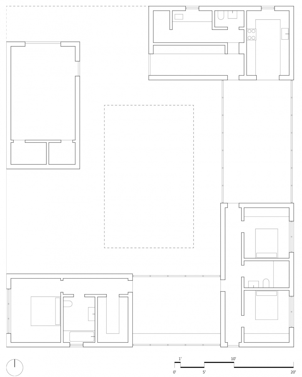 美国平房住宅,草地房屋建筑设计
