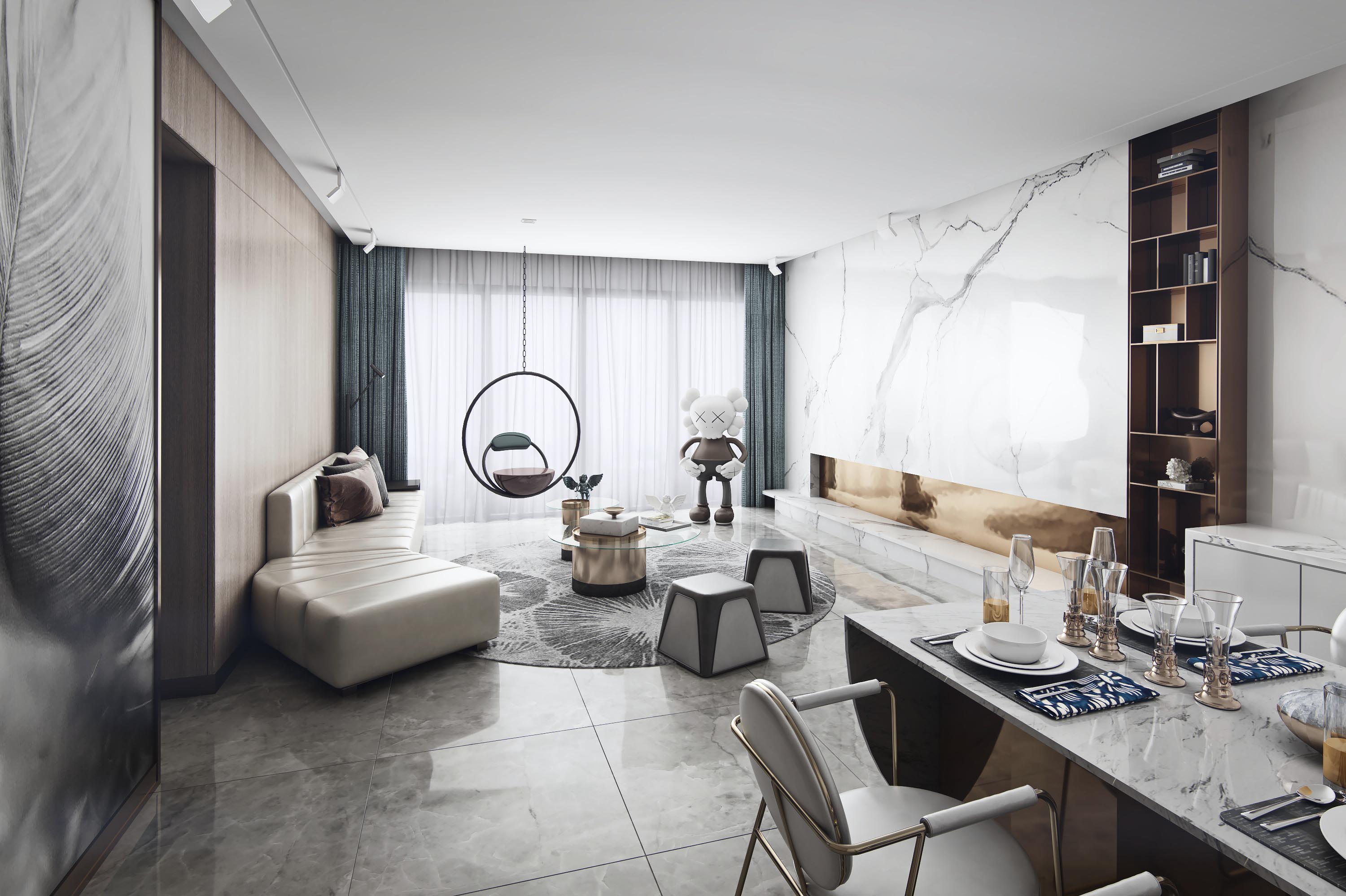 30款客厅吊顶图片,简装吊顶客厅效果图