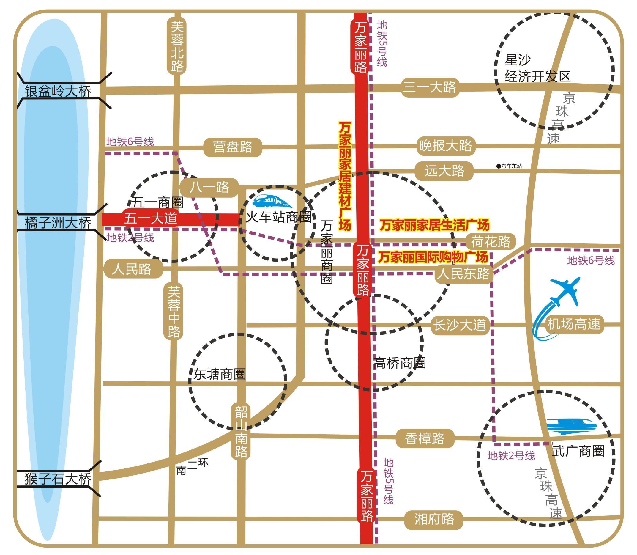 万家丽商圈提升,万家丽商圈和高桥商圈