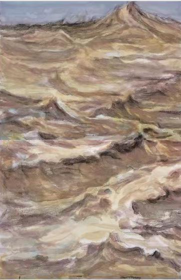 豪情满怀静世芳华|廖笑焱绘画艺术作品之江海系列