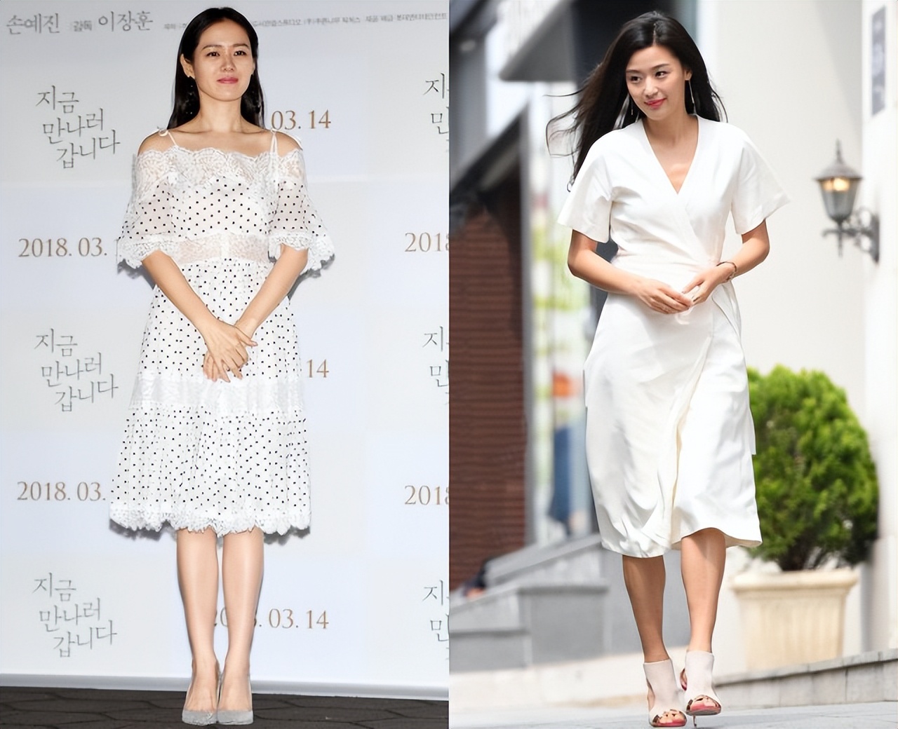 时尚韩范显瘦显白女装穿搭衣服,韩国明星今夏连衣裙穿搭