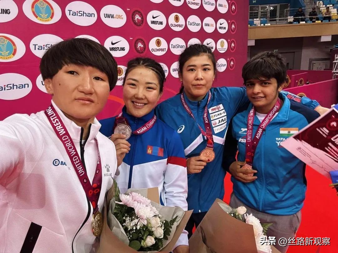 祝贺！阿依苏鲁•特纳别科娃第五次夺得亚洲摔跤锦标赛冠军