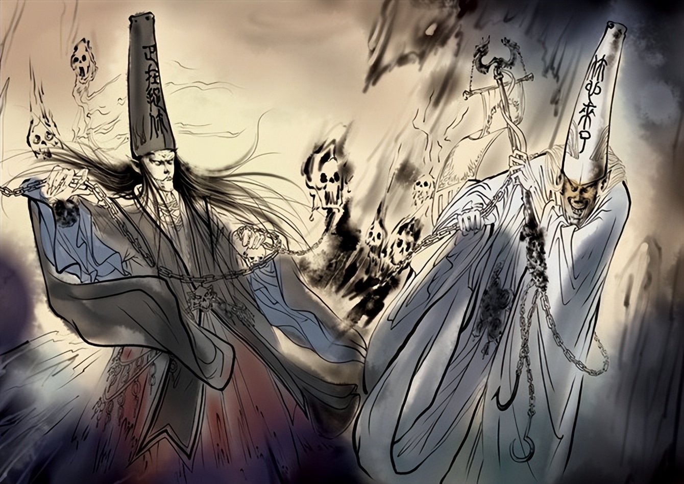 黑白无常的帽子上到底是什么字,黑白无常帽子上写字的由来