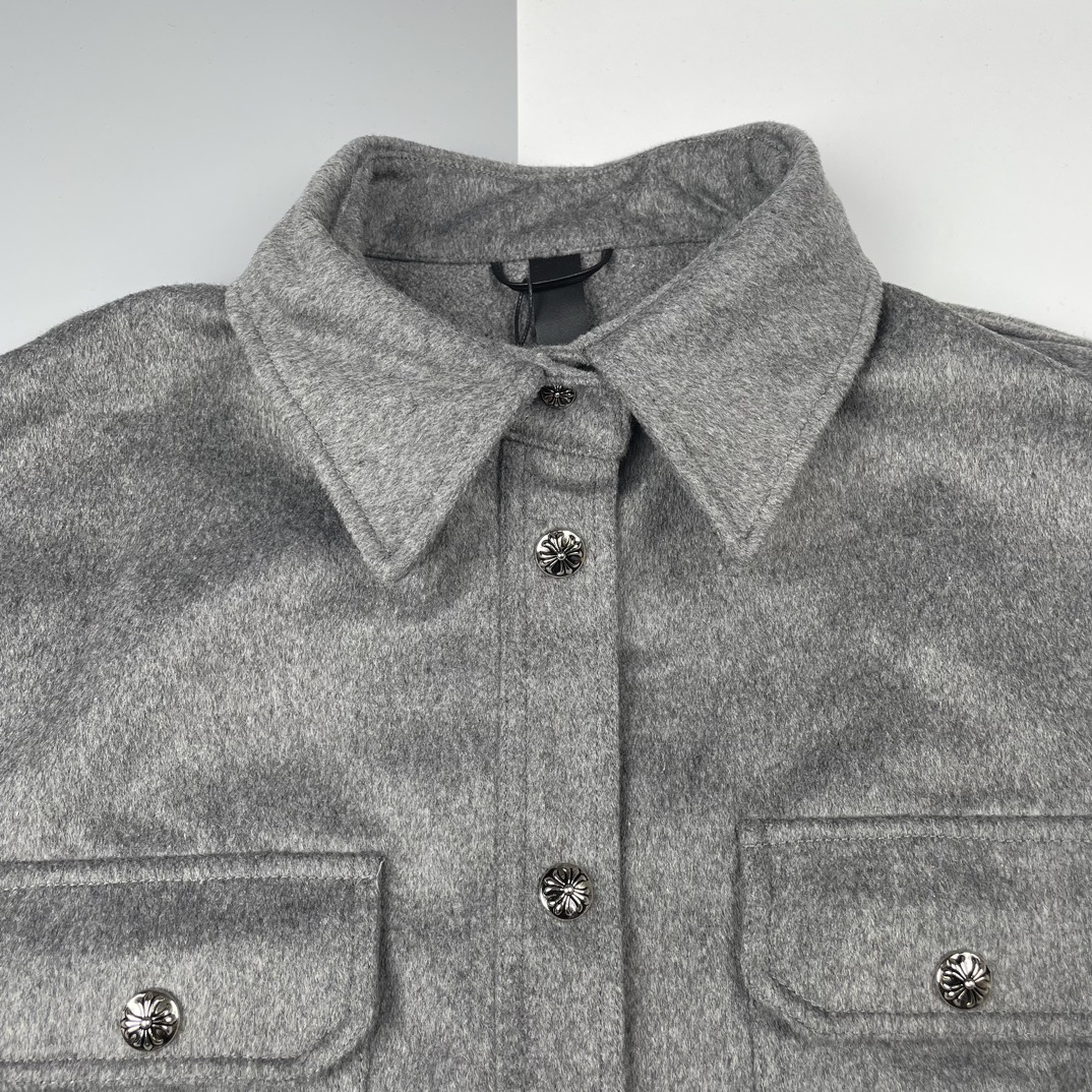 克罗心男士大码羊羔绒外套,克罗心chromehearts情侣款外套