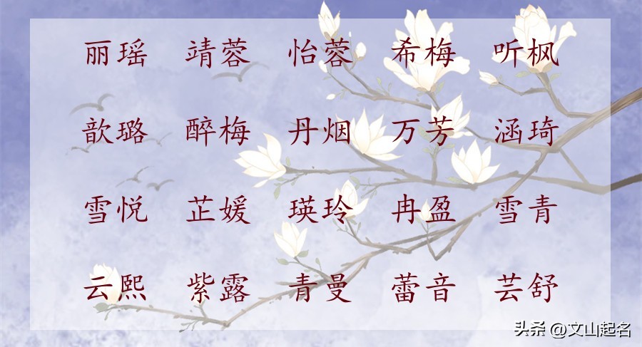 高雅有涵养的女孩名,优美寓意好的女孩名