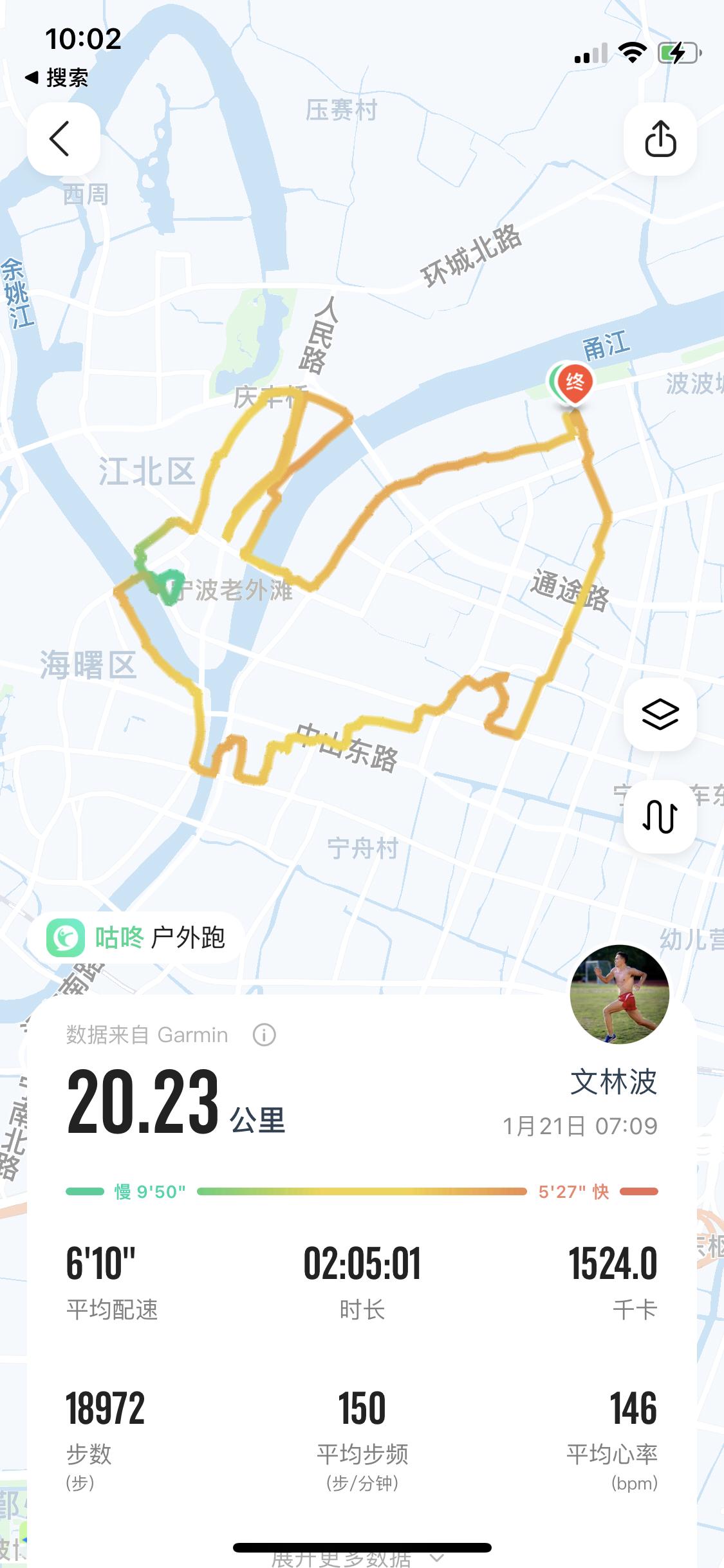 跑步路线画出一只“兔”！100多位宁波跑友迎新开跑