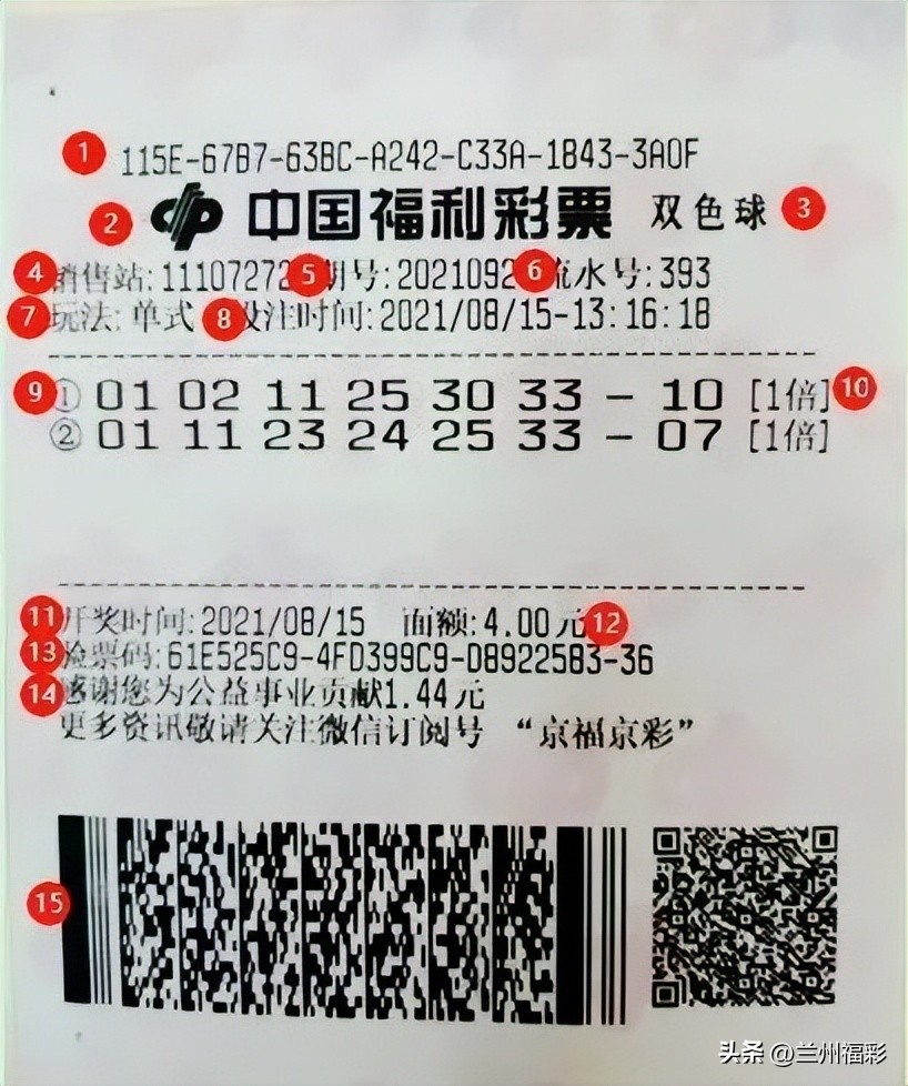 双色球票面格式详解,双色球投注大数据