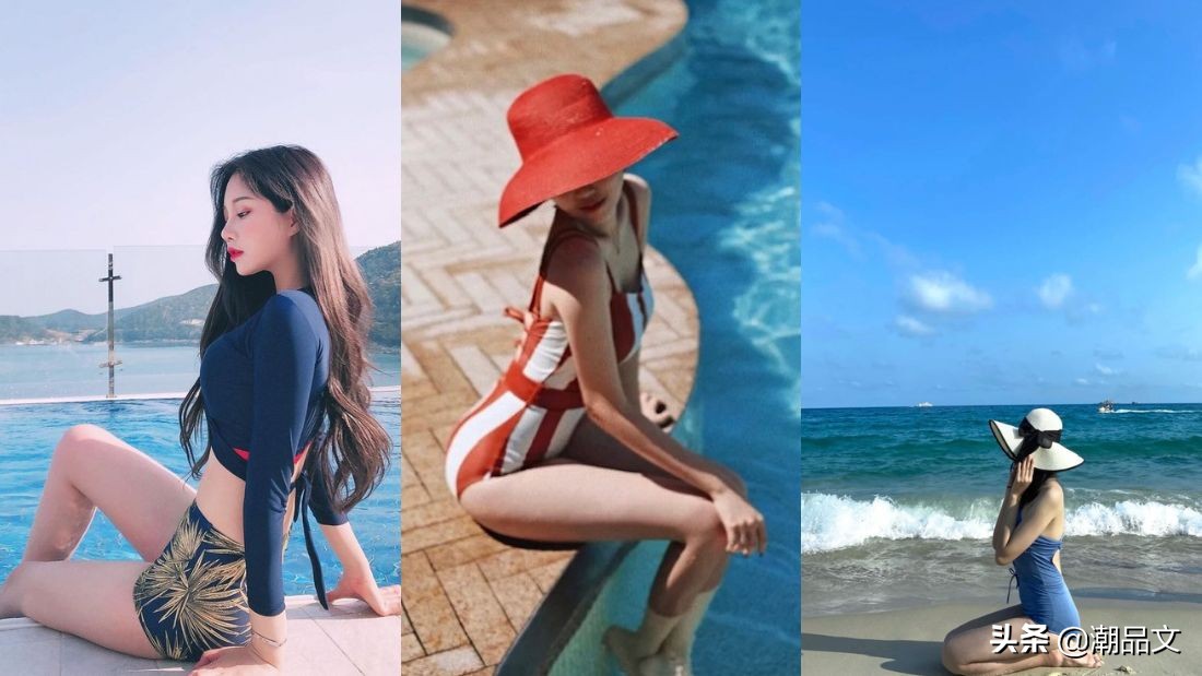 海边泳装拍照技术,海边沙滩穿裙子拍照姿势