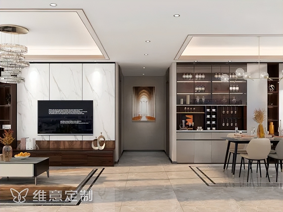 维意定制电视柜效果图,维意定制满墙电视柜
