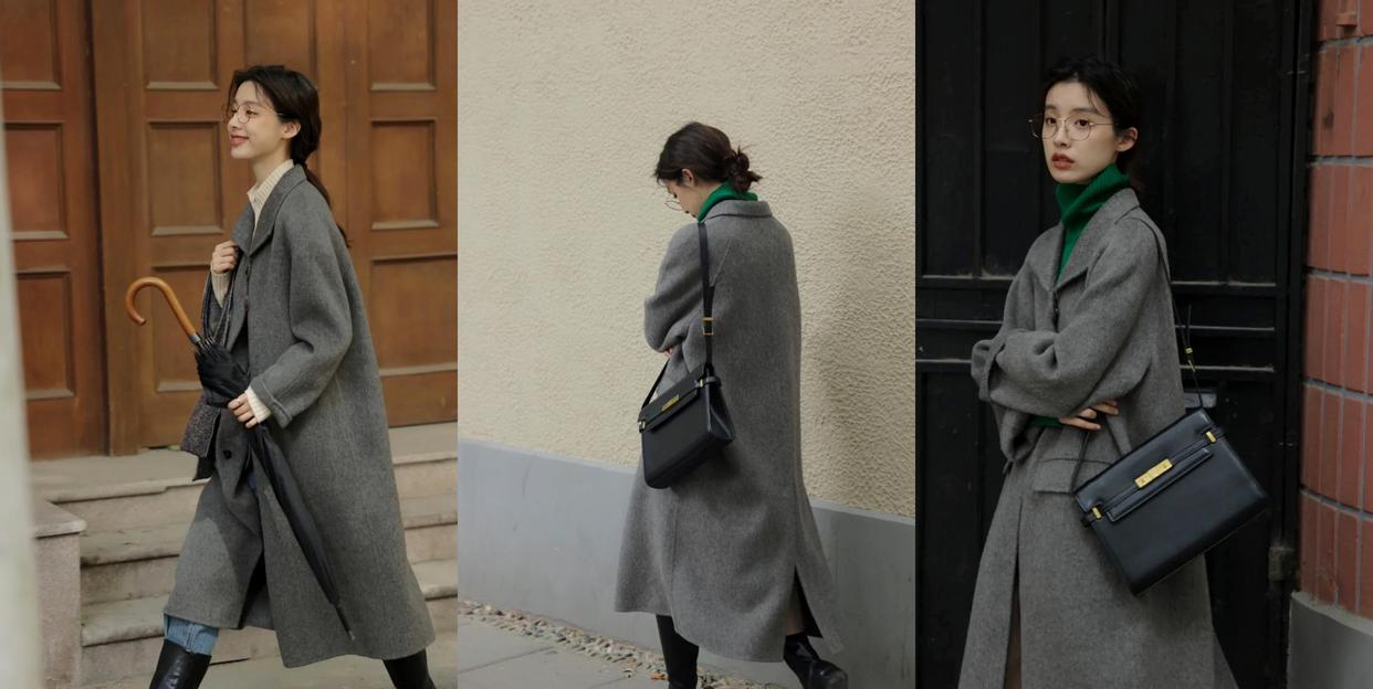 快四十岁女冬季穿搭显白显年轻,冬天灰色与紫色哪个显白