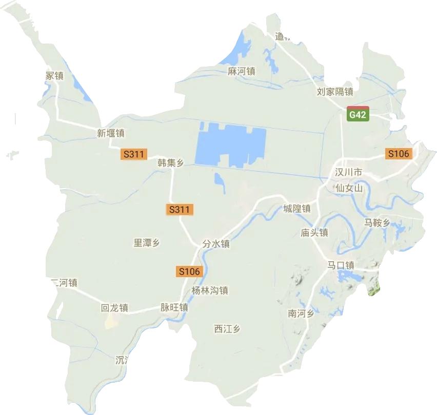 河床地貌类型,汉川市地形地貌图