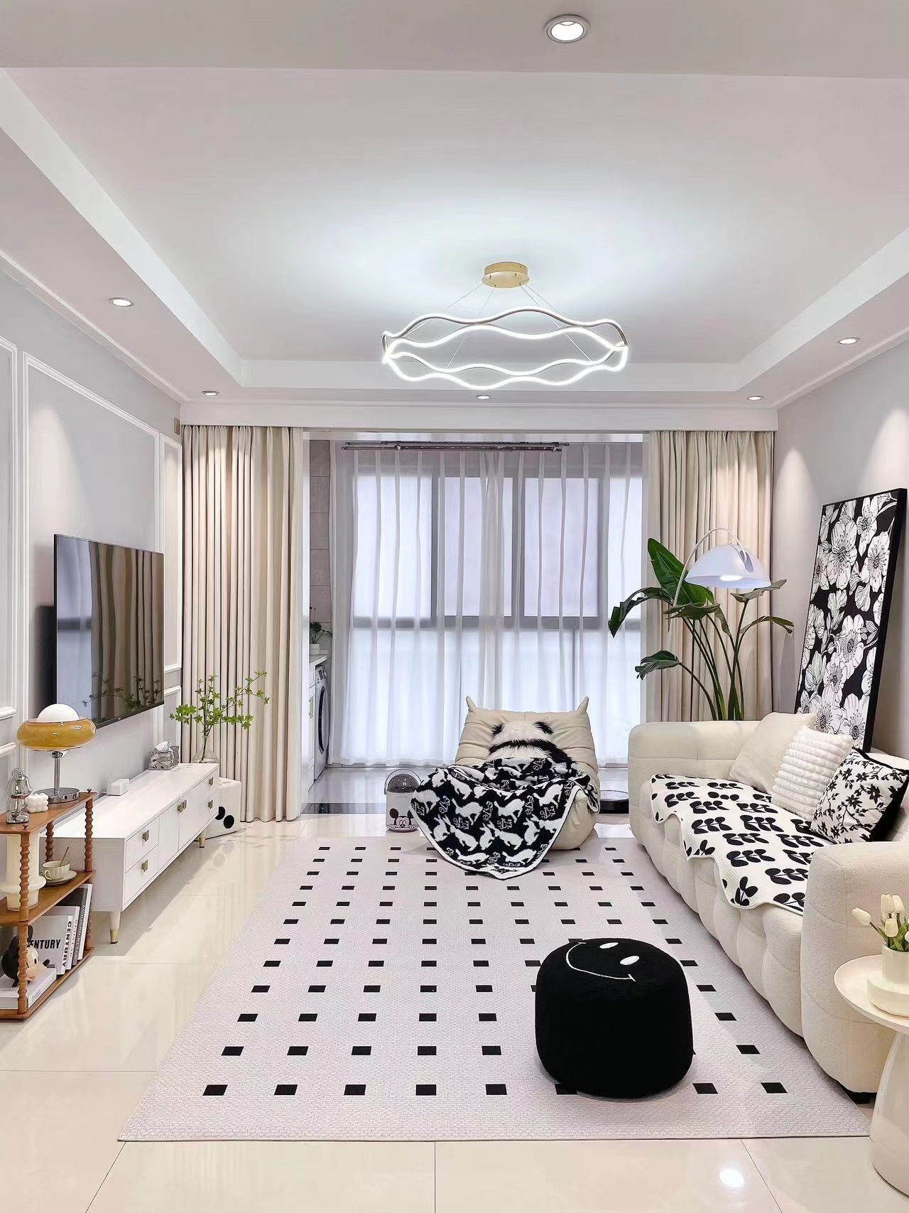 白沙发的绝配cp锁定这条夏日沙发垫