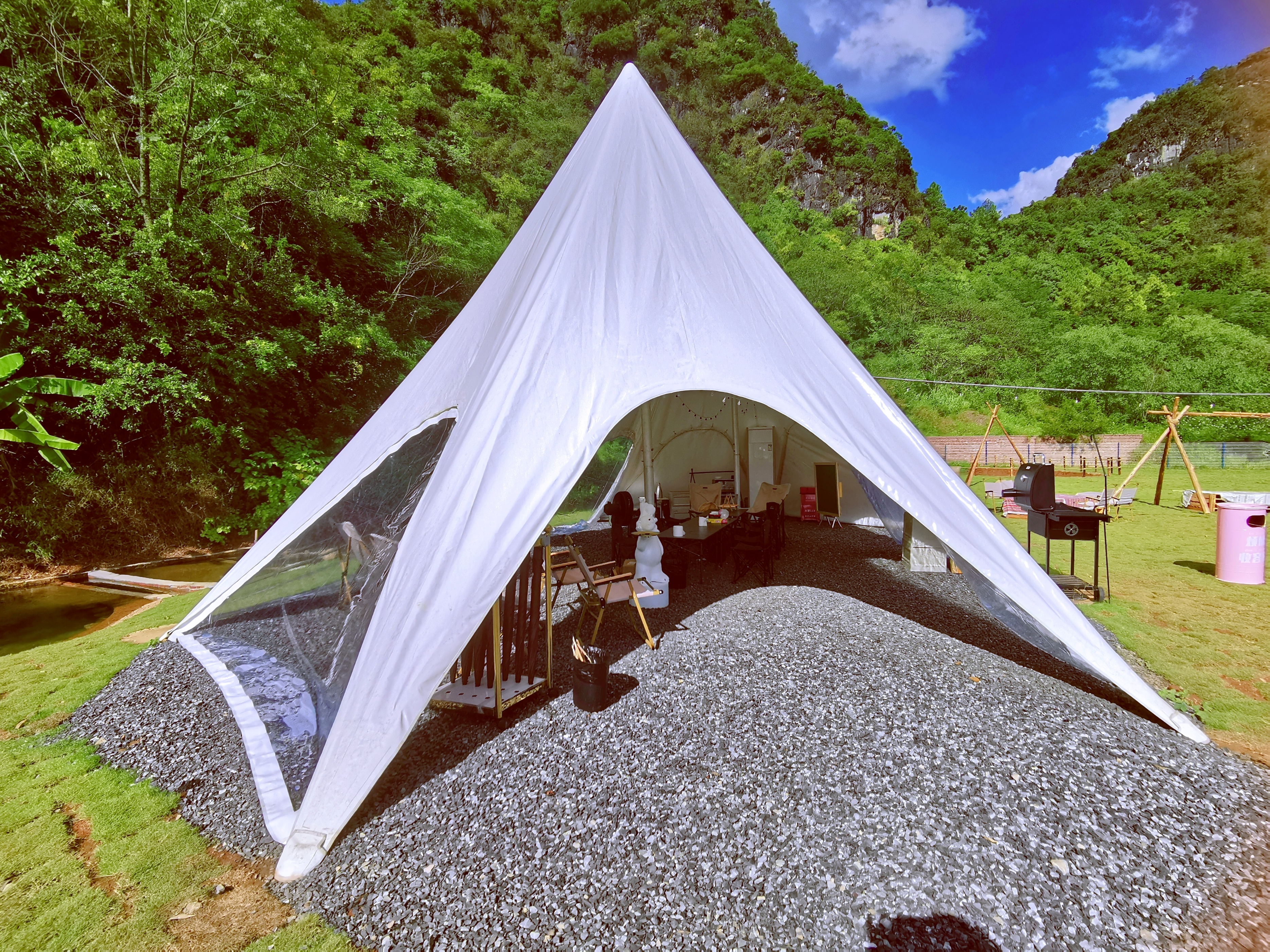 清远英德峰林晓镇精品露营地,清远英德湖畔野奢露营