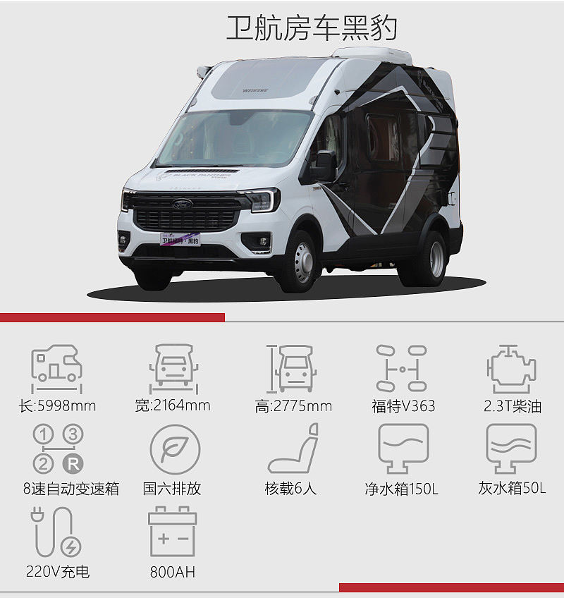 福特v348b型长轴低顶房车,福特v363B型房车自驾游