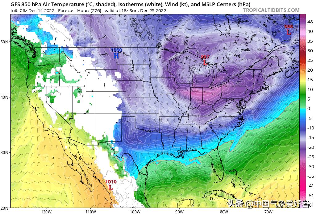 圣诞冰风暴将横扫美国，多地或有激烈暴风雪！分析：警惕能量传导