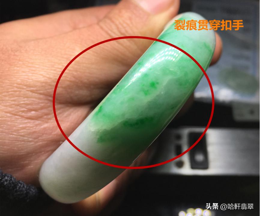 翡翠手镯棉线和石纹区别,翡翠棉线与石纹区别