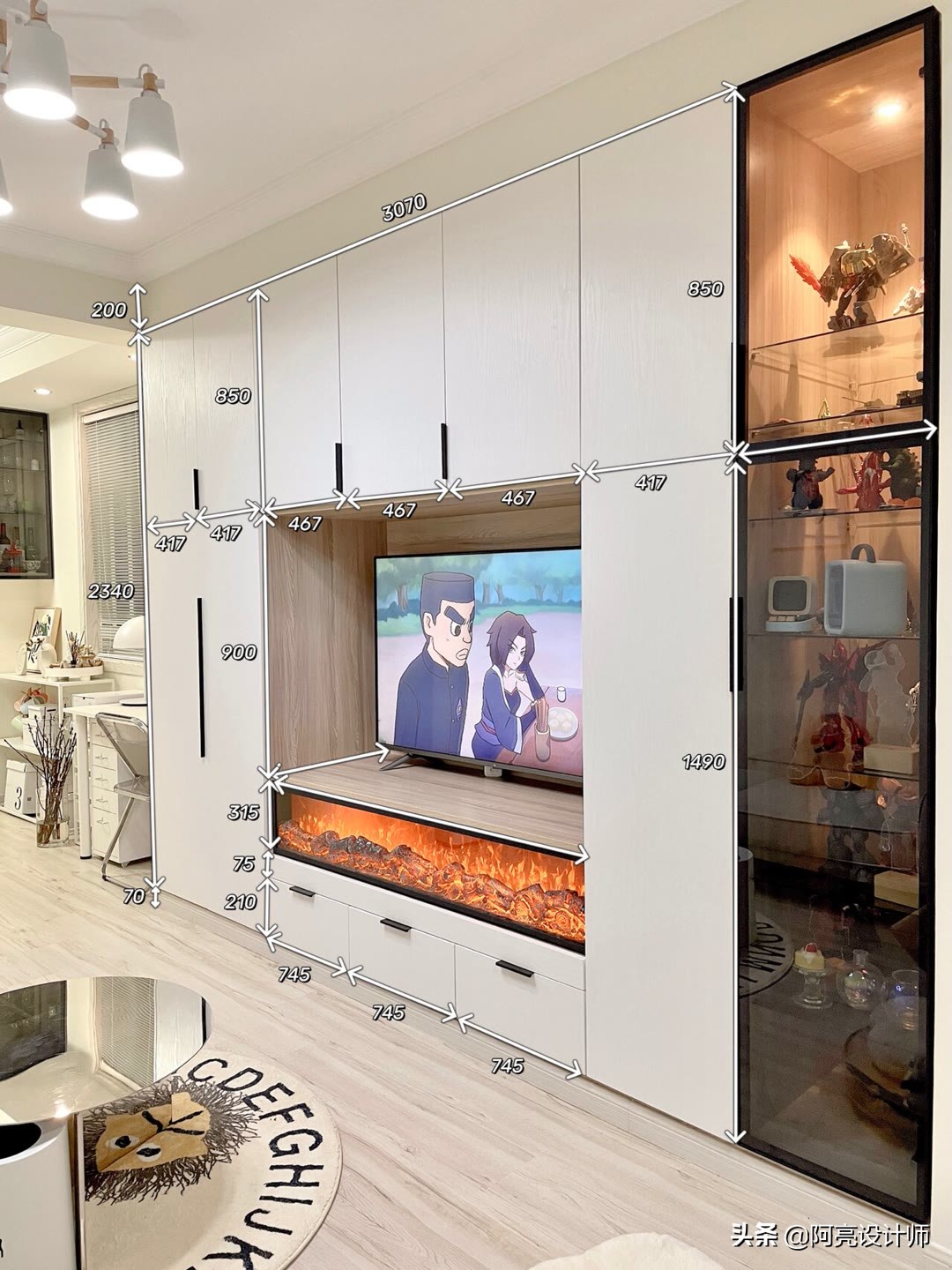 各种电视柜尺寸图片大全,背景墙3.6米悬空电视柜的最佳尺寸