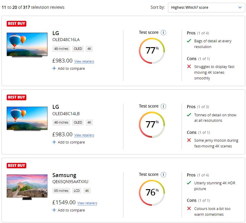 英国测评出五大电视机品牌,韩国原装电视哪款最好