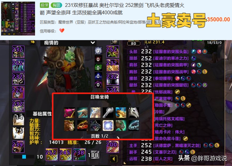 魔兽wlk奥杜尔,魔兽世界安其拉最值钱的装备