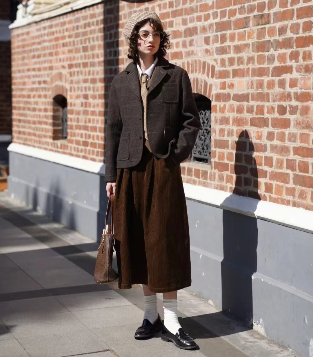 西装长裙搭配西装外套,西装外套配连衣裙气质高级感
