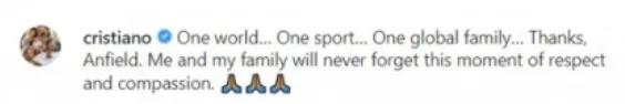 c罗致谢球迷的话,c罗感谢利物浦球迷谢谢安菲尔德