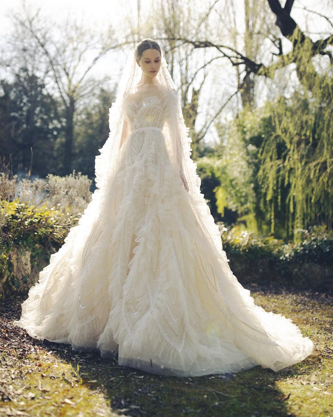 eliesaab婚纱高定2023,黎巴嫩eliesaab仙女裙高定