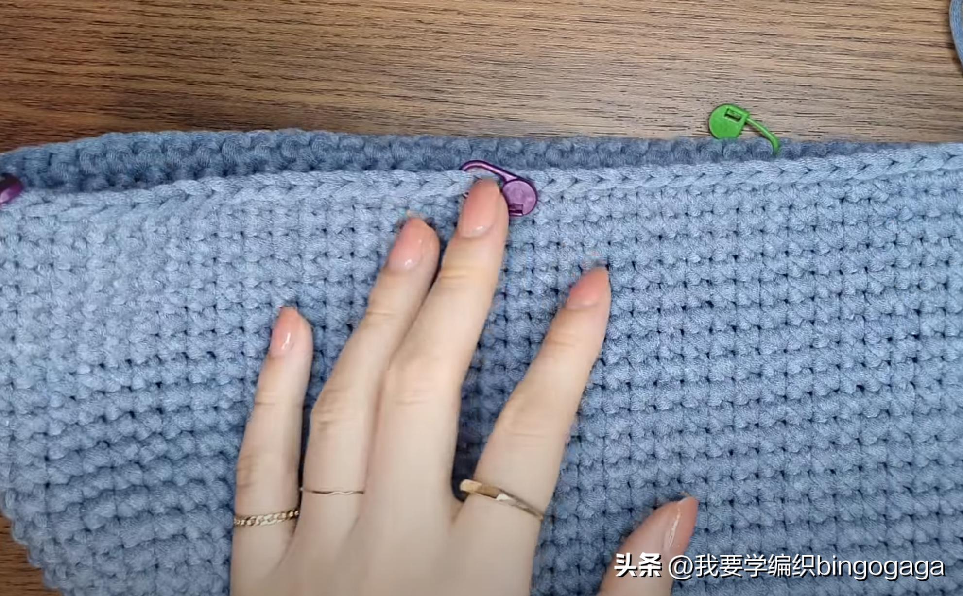 夏季包包钩织教程腋下包,钩包教程简单腋下包