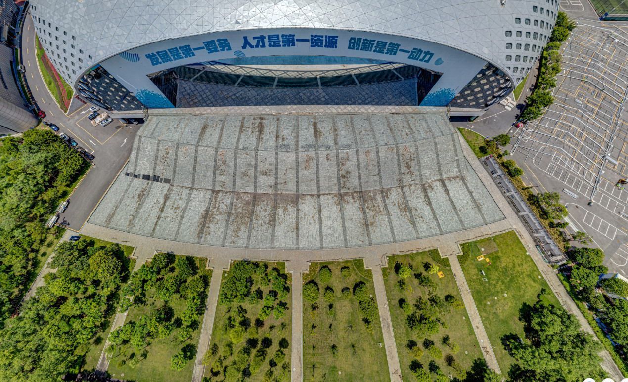 深圳湾体育中心拍照,高楼俯瞰深圳湾体育中心