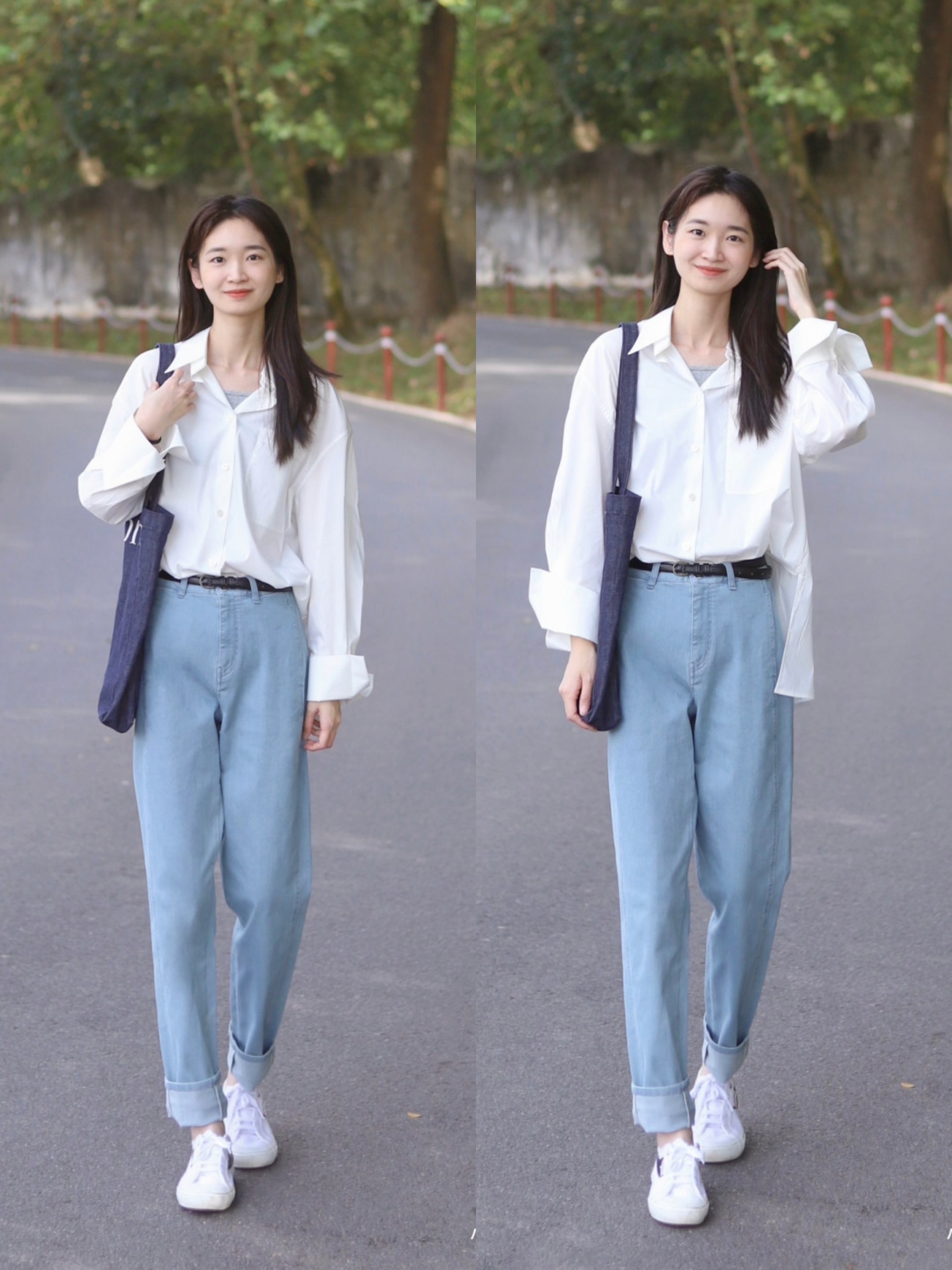 厚衬衣外穿的多种穿法,外穿白衬衫穿法夏季