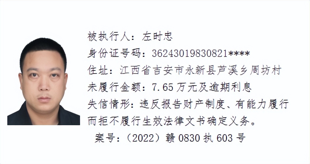 欠了几千元都不还，和他们打交道请小心！吉安这64人被曝光！