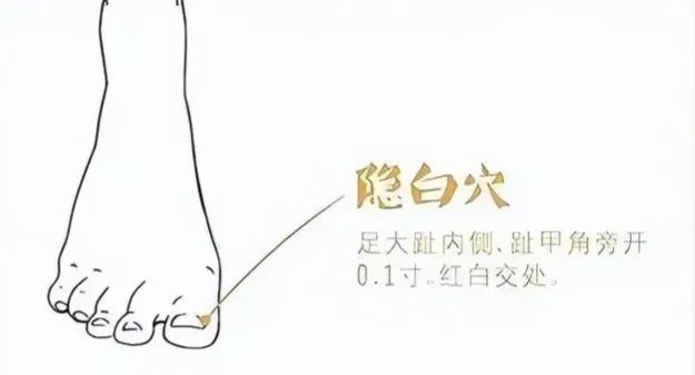 隐白穴止血特效穴,隐白穴位置与主治功效