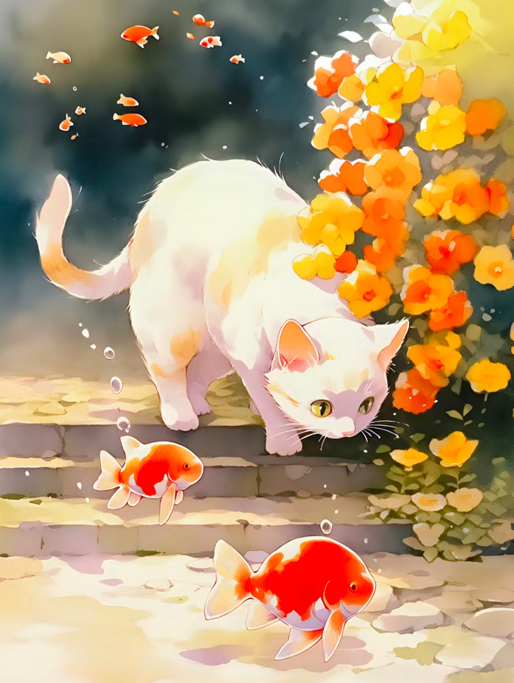 猫咪高清壁纸4k全屏60帧,萌萌哒粉色花篮里的猫咪图片壁纸