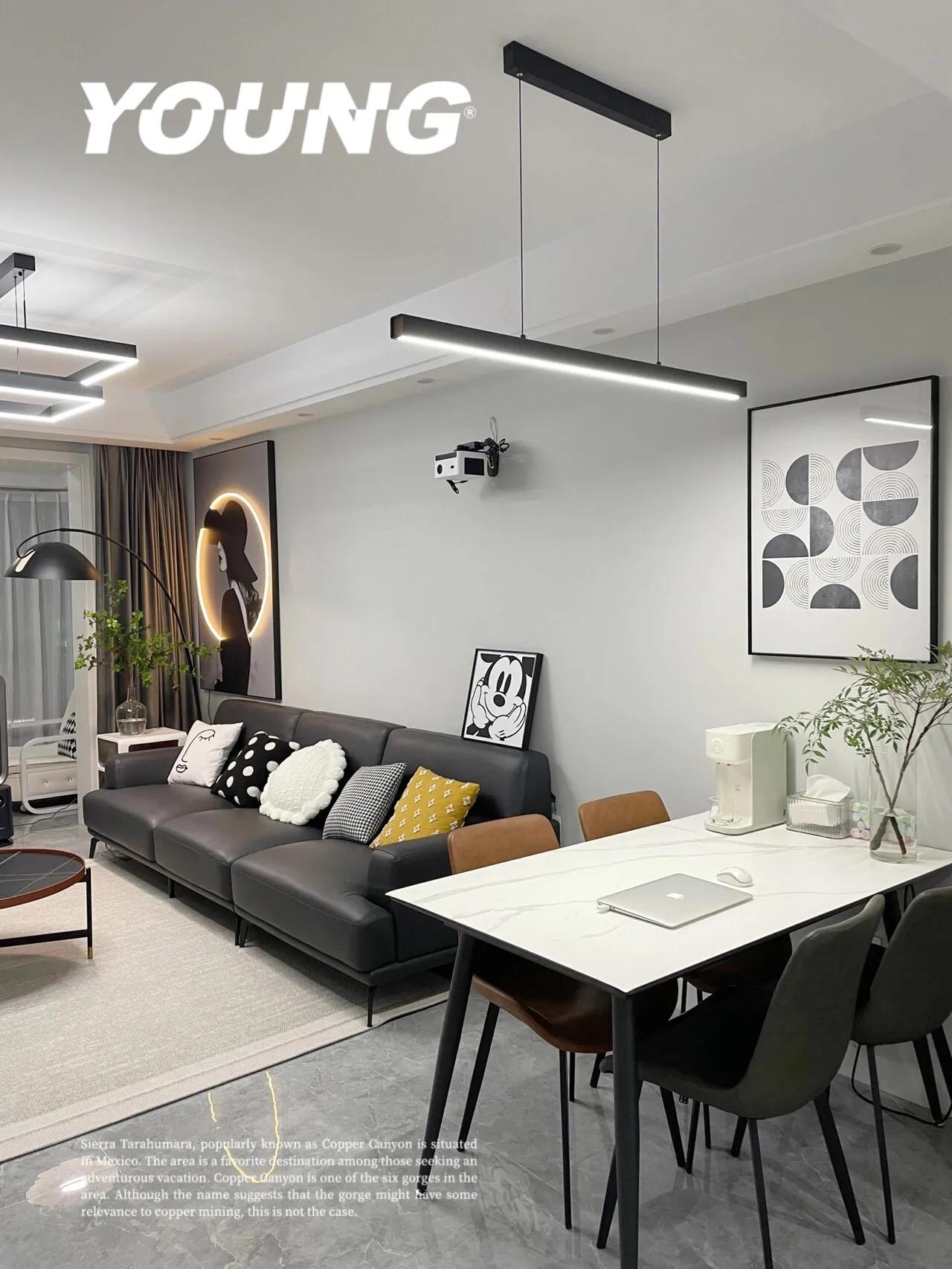 客餐厅一体吧台装修效果图,20平餐客一体装修