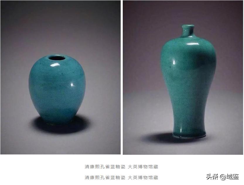清官窑孔雀蓝釉,明清孔雀蓝釉瓷器图